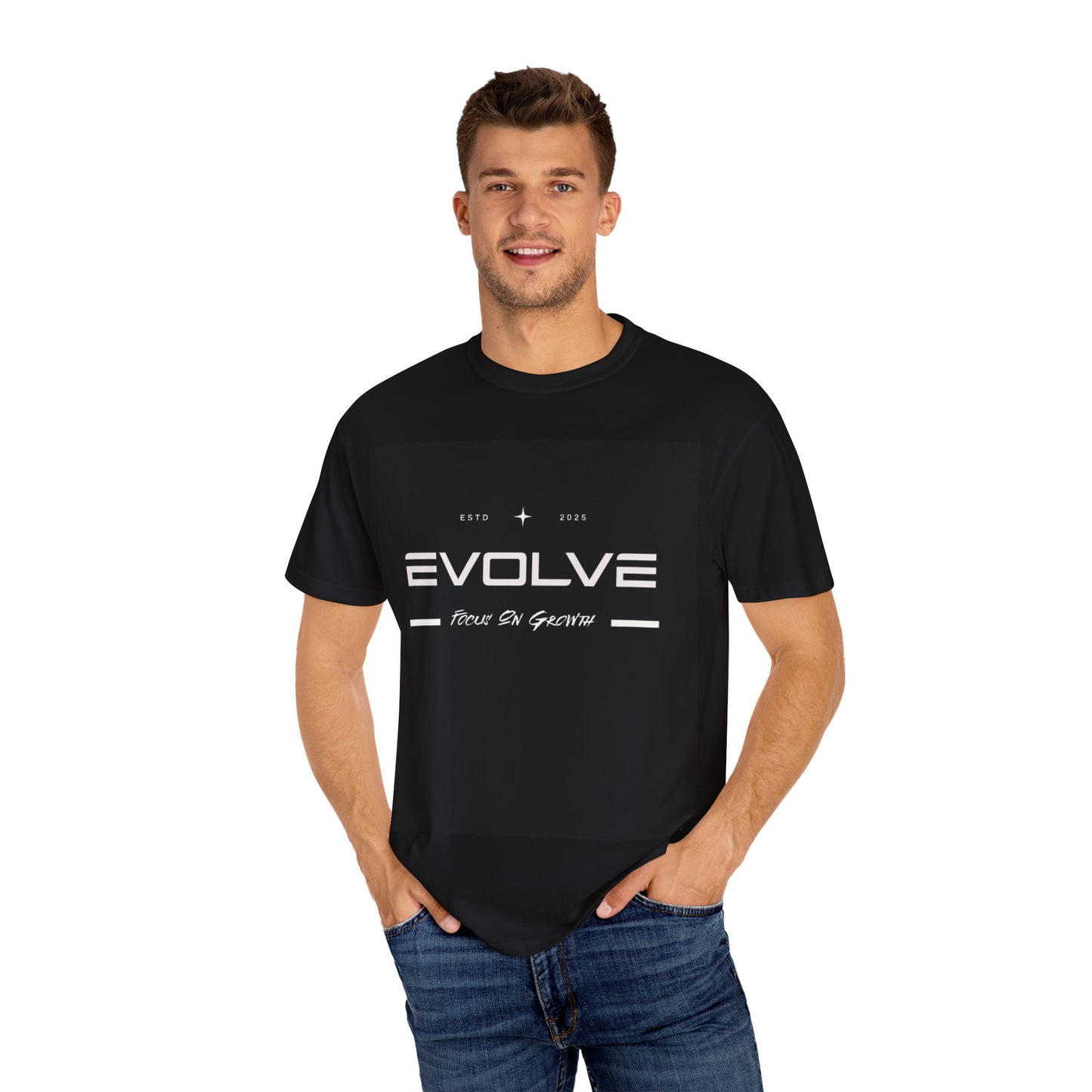 Evolve Unisex Garment-Dyed T-Shirt - Embrace Growth & Change