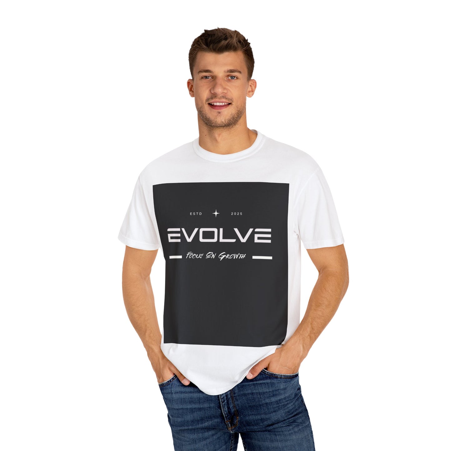 Evolve Unisex Garment-Dyed T-Shirt - Embrace Growth & Change
